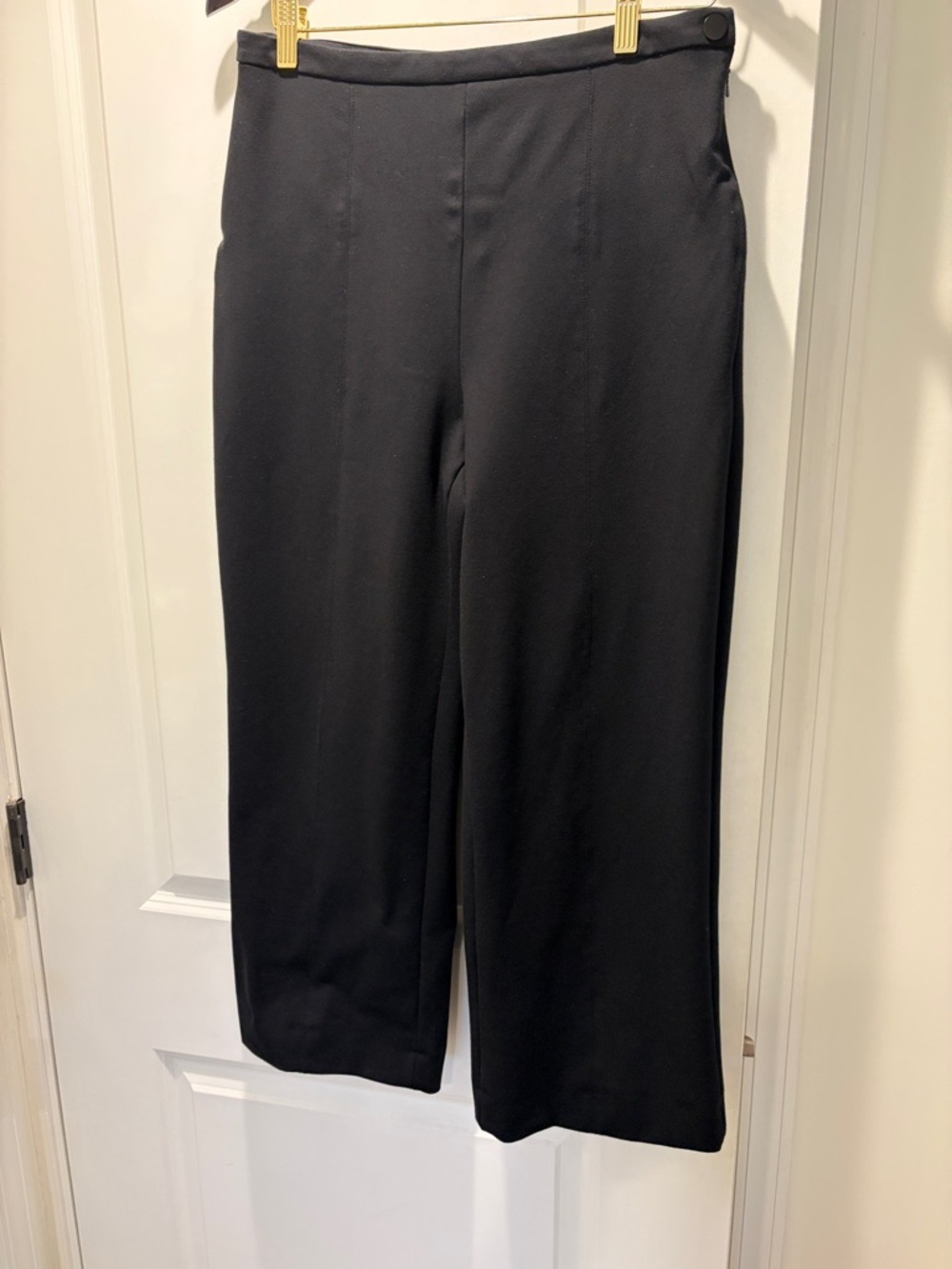 Whistles Black Wide-Leg Trousers